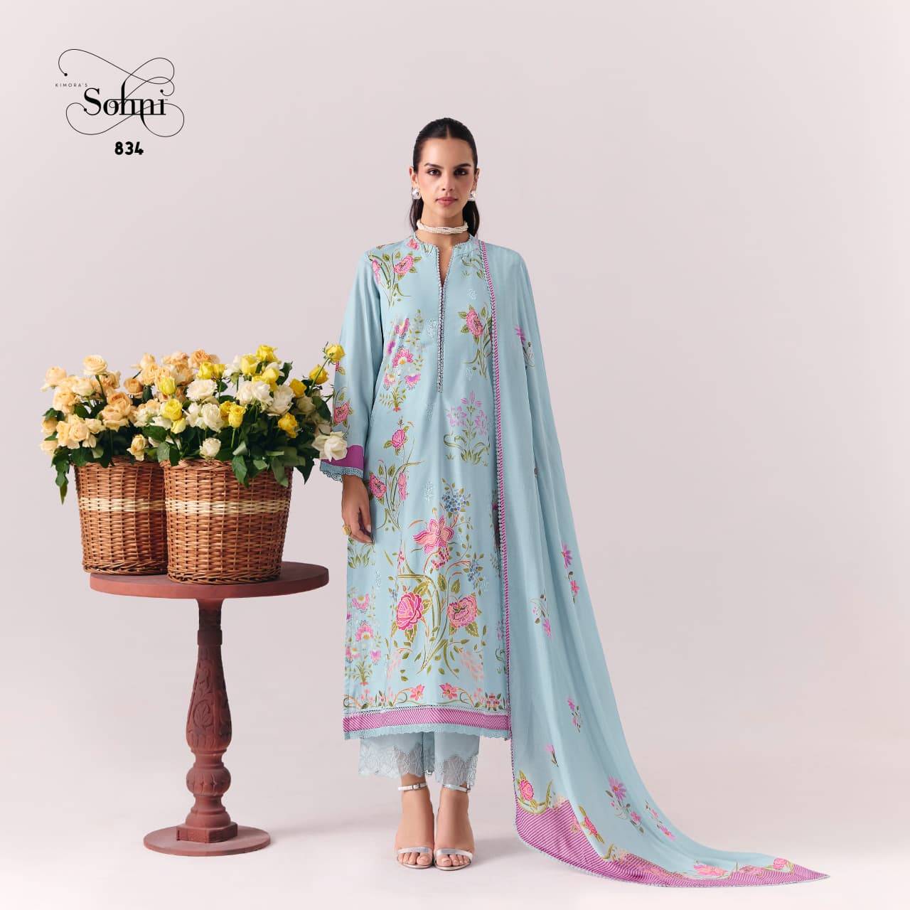 Coral vol-76 by Sohni 831 to 3834 Series Indian Traditional Wear Bridal Collection Beautiful Pure Cotton lawn dresses At Wholesale Price